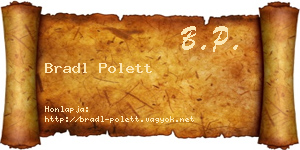 Bradl Polett névjegykártya